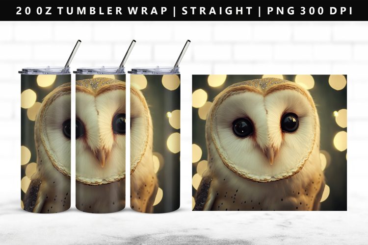 Owl 20oz Tumbler Wrap | Sublimation PNG Design