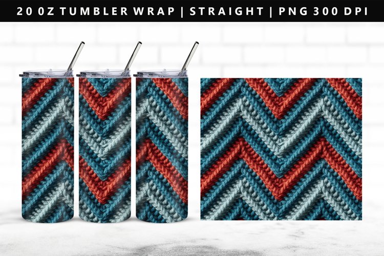 Knitted 20oz Tumbler Wrap | Sublimation PNG Design