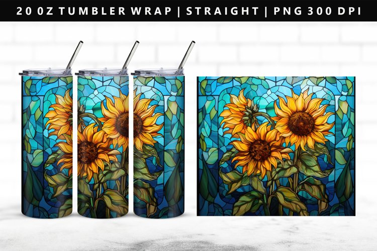 Sunflower 20oz Tumbler Wrap | Sublimation PNG Design