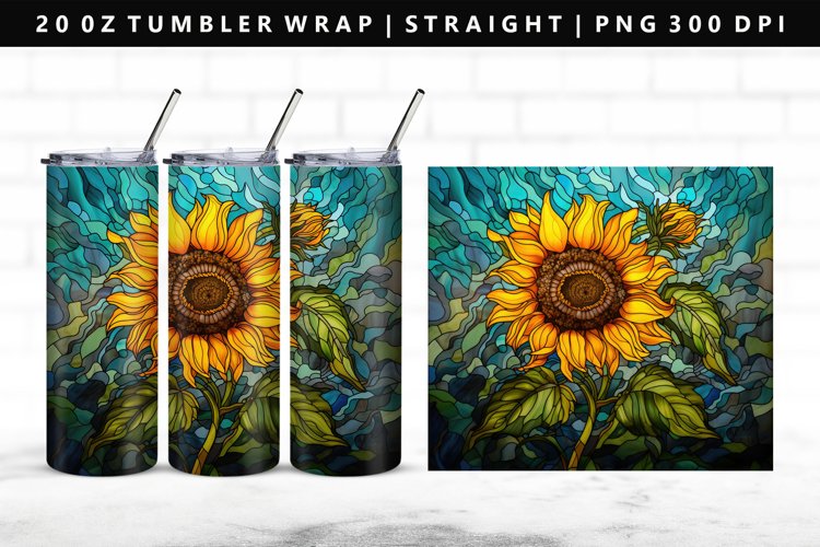 Sunflower 20oz Tumbler Wrap | Sublimation PNG Design