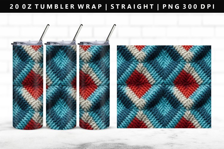Knitted 20oz Tumbler Wrap | Sublimation PNG Design