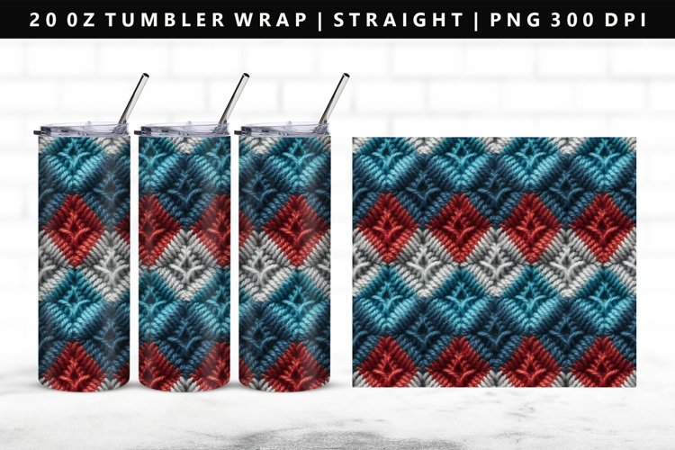 Knitted 20oz Tumbler Wrap | Sublimation PNG Design