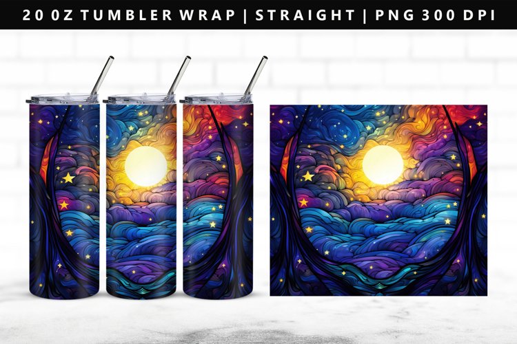 Celestial 20oz Tumbler Wrap | Sublimation PNG Design