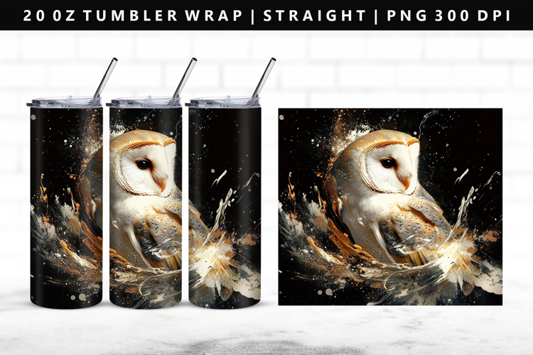 Owl 20oz Tumbler Wrap | Sublimation PNG Design