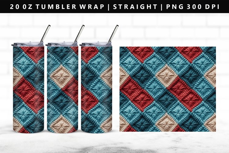 Knitted 20oz Tumbler Wrap | Sublimation PNG Design