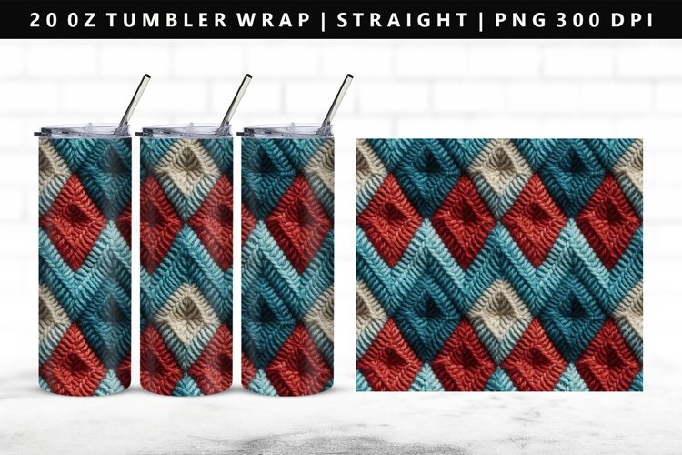 Knitted 20oz Tumbler Wrap | Sublimation PNG Design