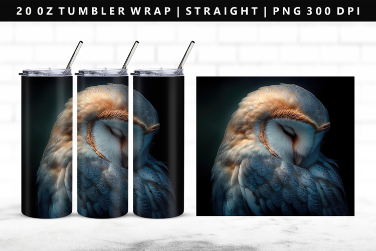 Owl 20oz Tumbler Wrap | Sublimation PNG Design