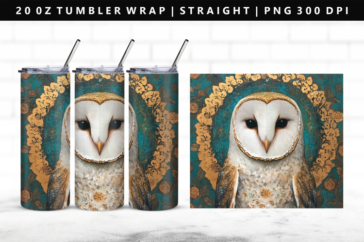 Owl 20oz Tumbler Wrap | Sublimation PNG Design