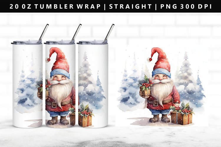 Gnome 20oz Tumbler Wrap | Sublimation PNG Design