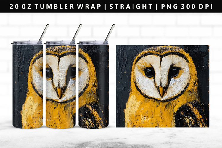 Owl 20oz Tumbler Wrap | Sublimation PNG Design