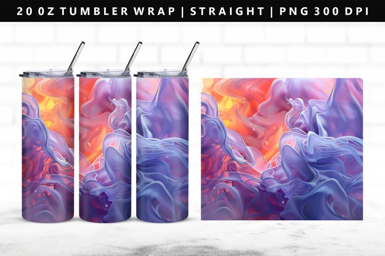 Organic Form 20oz Tumbler Wrap | Sublimation PNG Design