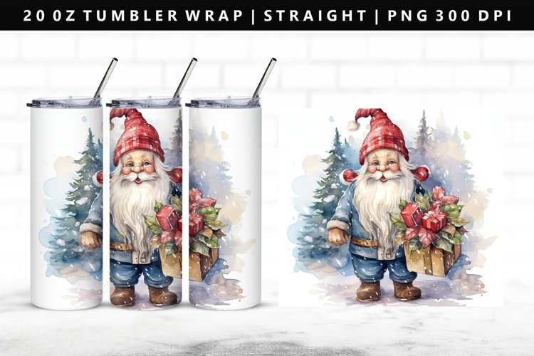 Gnome 20oz Tumbler Wrap | Sublimation PNG Design