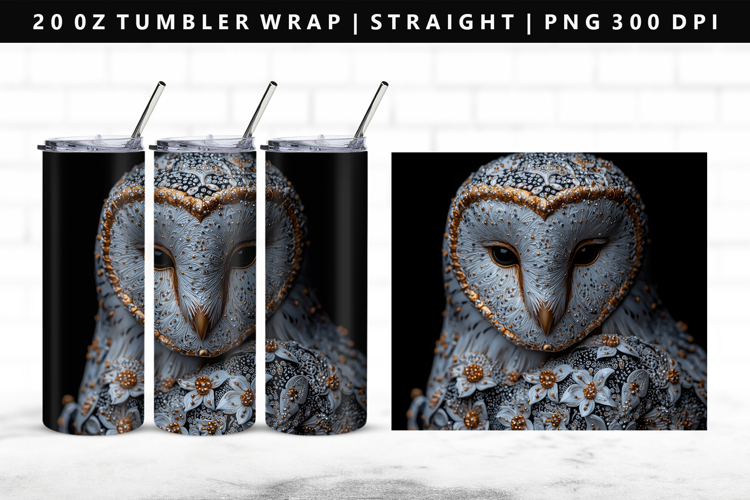 Owl 20oz Tumbler Wrap | Sublimation PNG Design