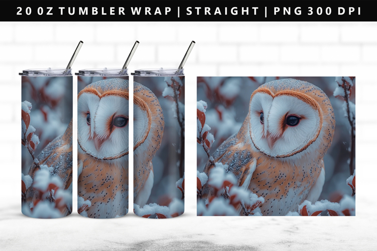 Owl 20oz Tumbler Wrap | Sublimation PNG Design