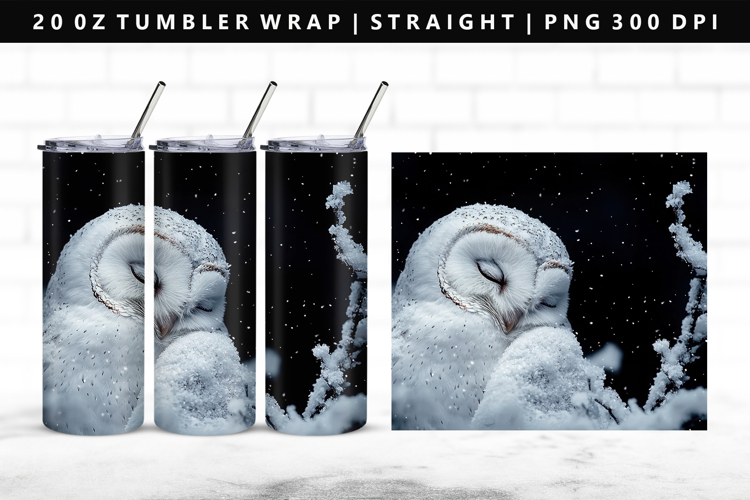 Owl 20oz Tumbler Wrap | Sublimation PNG Design