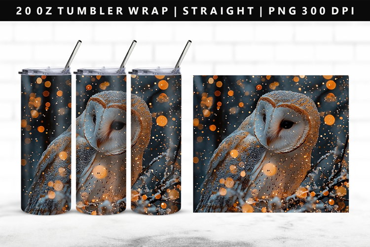 Owl 20oz Tumbler Wrap | Sublimation PNG Design