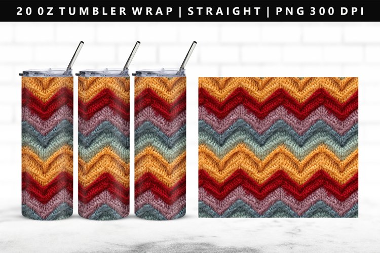 Knitted 20oz Tumbler Wrap | Sublimation PNG Design