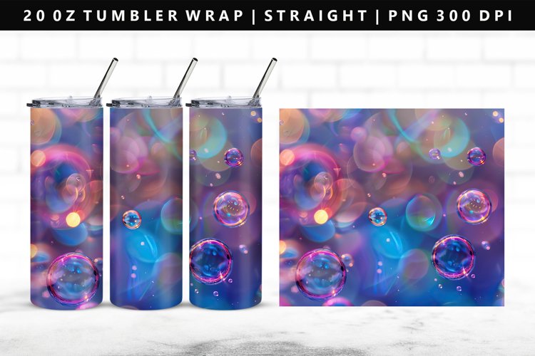 Iridescent 20oz Tumbler Wrap | Sublimation PNG Design