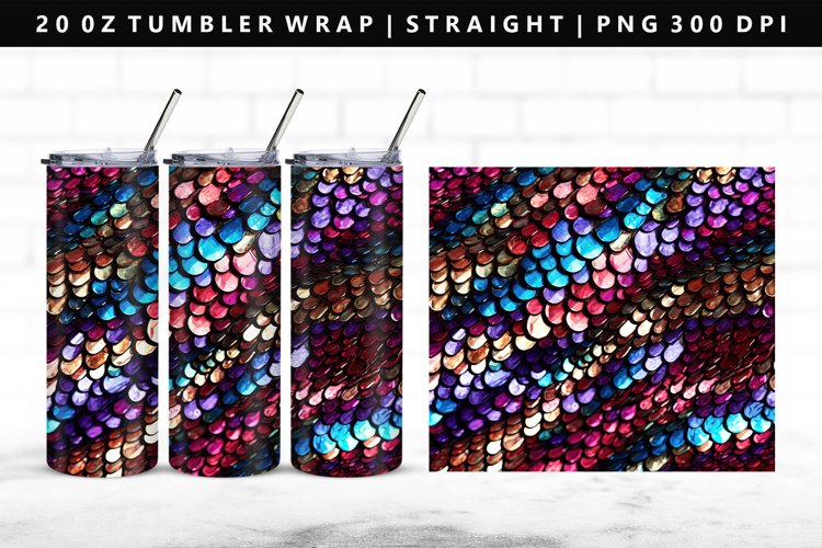 Sequin 20oz Tumbler Wrap | Sublimation PNG Design