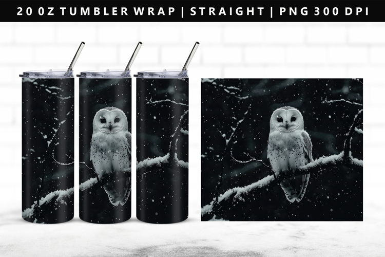 Owl 20oz Tumbler Wrap | Sublimation PNG Design