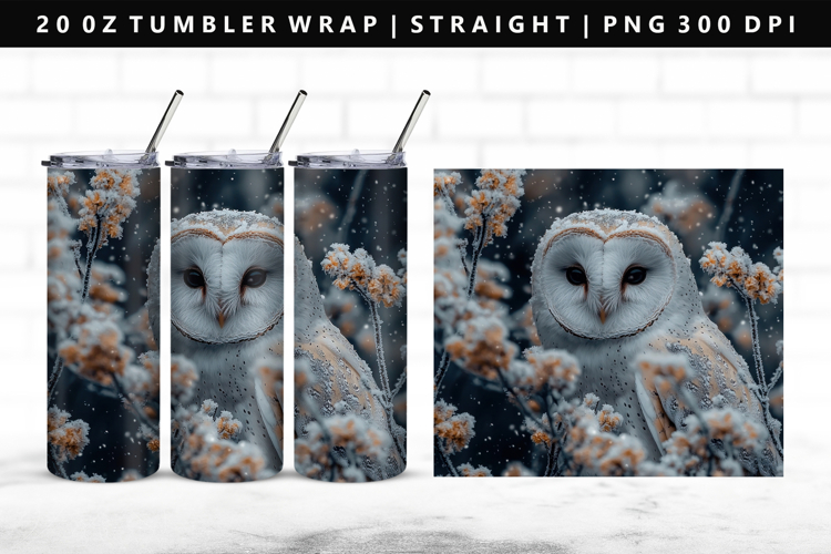 Owl 20oz Tumbler Wrap | Sublimation PNG Design