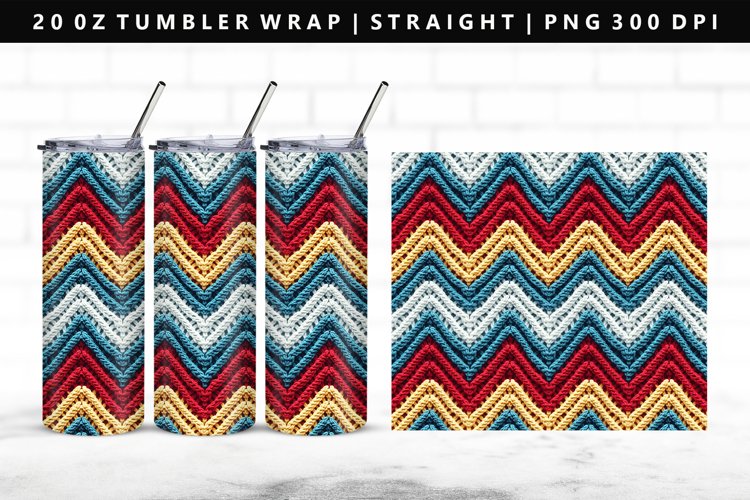 Knitted 20oz Tumbler Wrap | Sublimation PNG Design