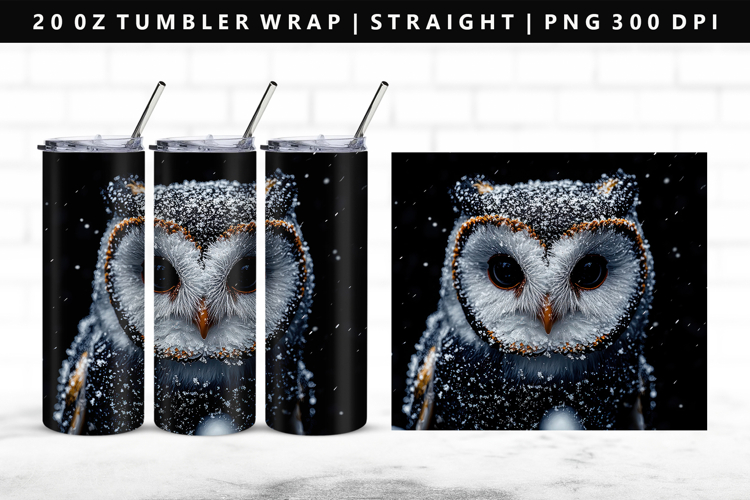 Owl 20oz Tumbler Wrap | Sublimation PNG Design