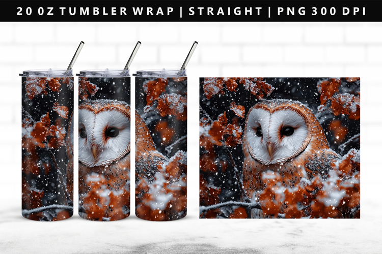 Owl 20oz Tumbler Wrap | Sublimation PNG Design