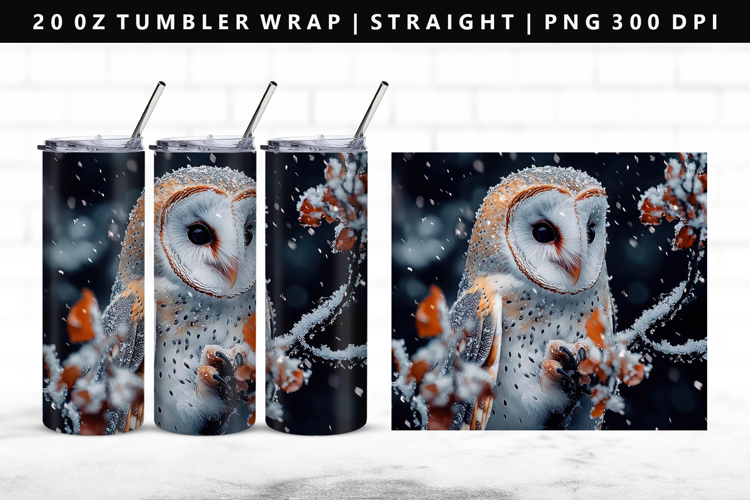 Owl 20oz Tumbler Wrap | Sublimation PNG Design