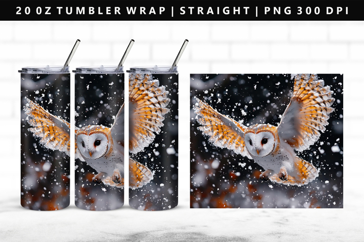 Owl 20oz Tumbler Wrap | Sublimation PNG Design