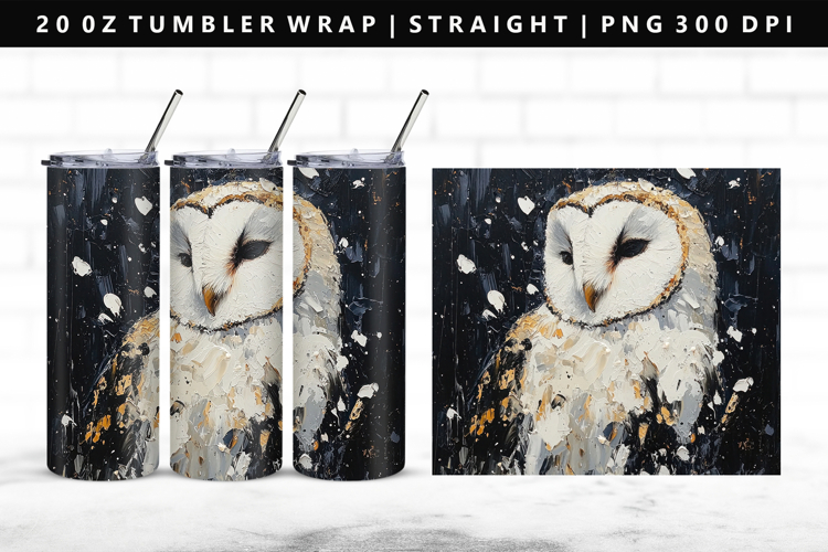 Owl 20oz Tumbler Wrap | Sublimation PNG Design
