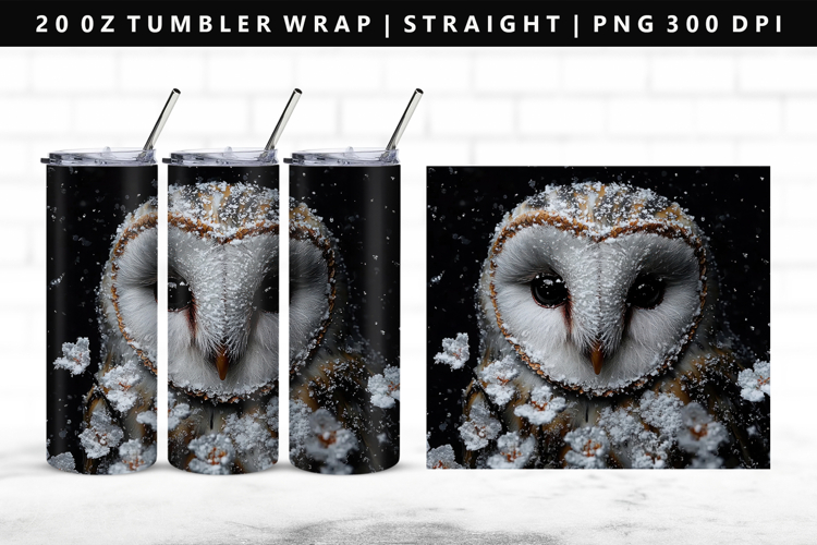 Owl 20oz Tumbler Wrap | Sublimation PNG Design