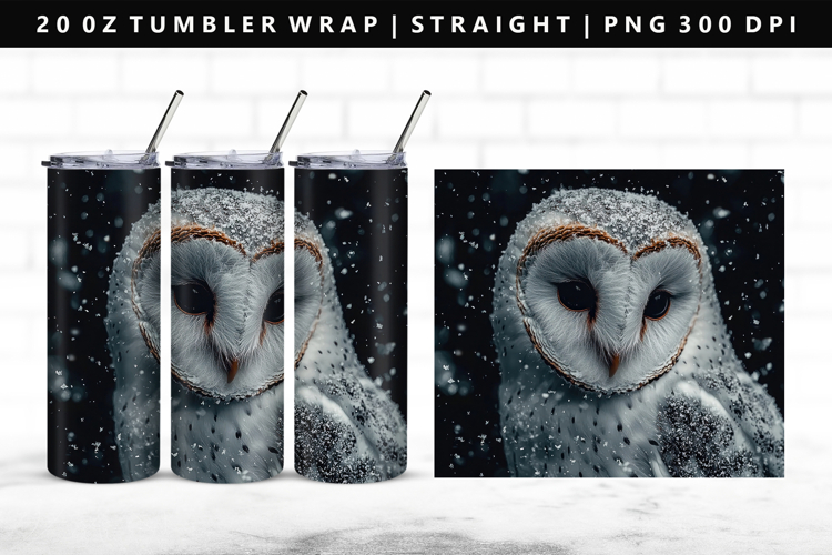 Owl 20oz Tumbler Wrap | Sublimation PNG Design
