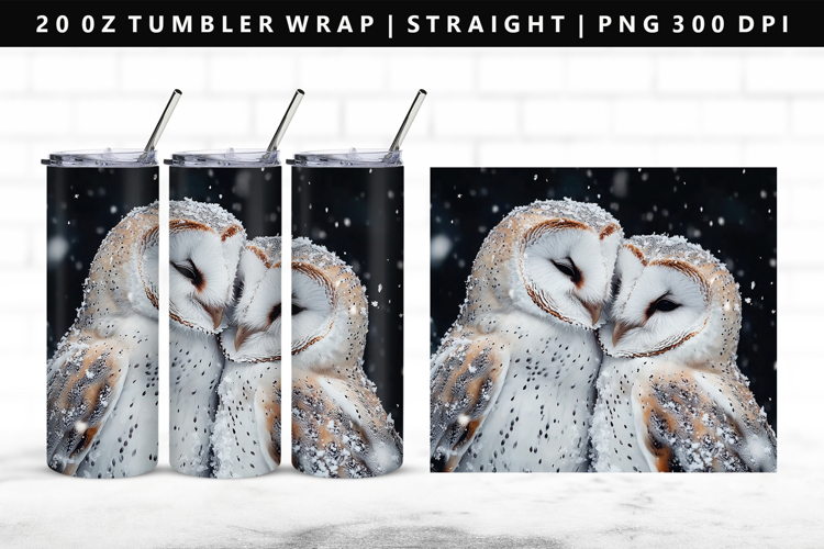Owl 20oz Tumbler Wrap | Sublimation PNG Design