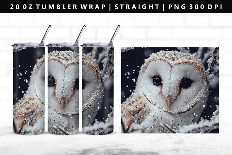 Owl 20oz Tumbler Wrap | Sublimation PNG Design