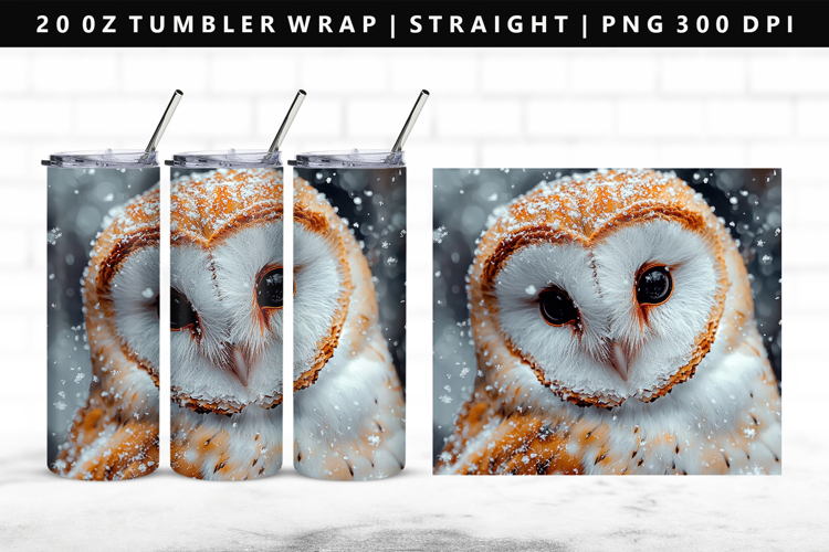 Owl 20oz Tumbler Wrap | Sublimation PNG Design