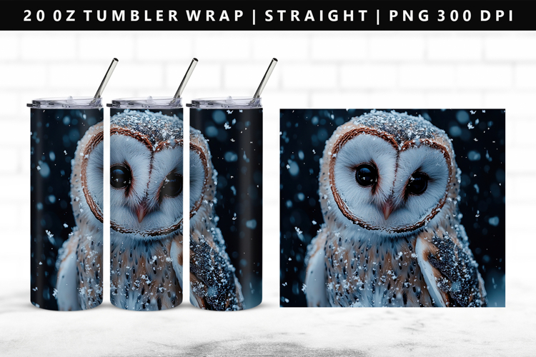 Owl 20oz Tumbler Wrap | Sublimation PNG Design