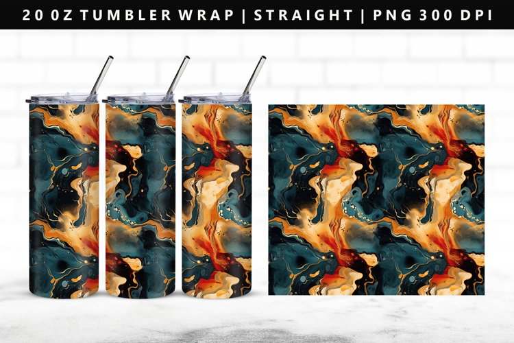 Alcohol Ink 20oz Tumbler Wrap | Sublimation PNG Design