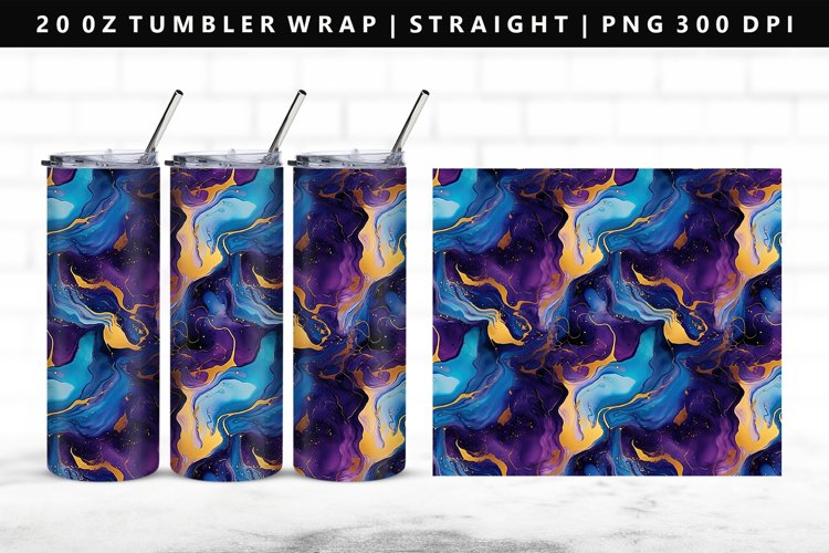 Alcohol Ink Tumbler Wrap Image 3