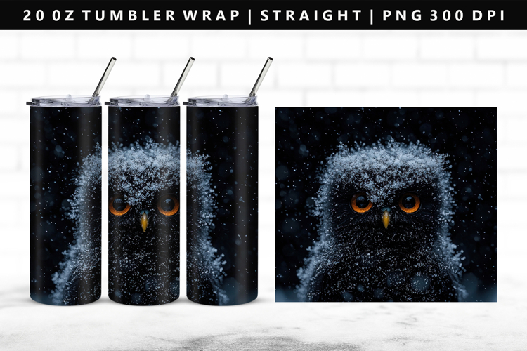 Owl 20oz Tumbler Wrap | Sublimation PNG Design