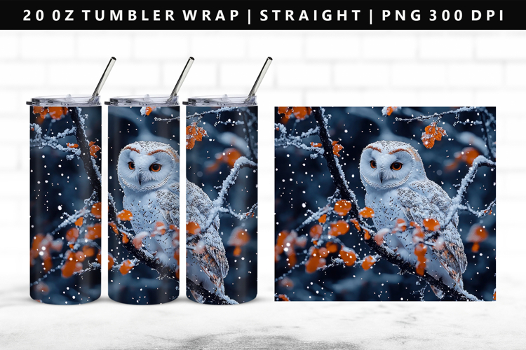 Owl 20oz Tumbler Wrap | Sublimation PNG Design