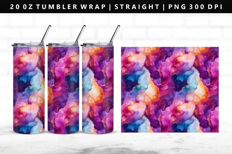 Alcohol Ink Tumbler Wrap Image 3