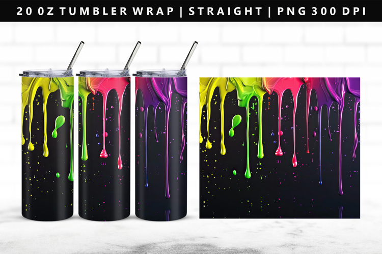 Rainbow 20oz Tumbler Wrap | Sublimation PNG Design