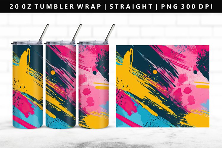 Retro Pop Art 20oz Tumbler Wrap | Sublimation PNG Design