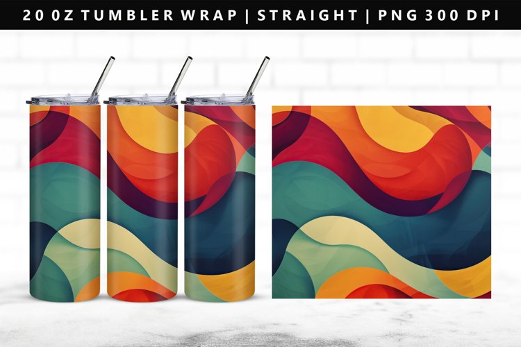 Retro Pop Art 20oz Tumbler Wrap | Sublimation PNG Design