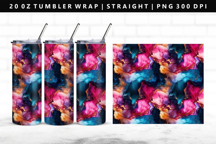 Alcohol Ink Tumbler Wrap Image 9