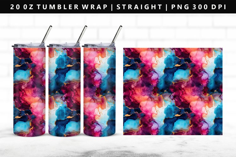 Alcohol Ink Tumbler Wrap Image 22