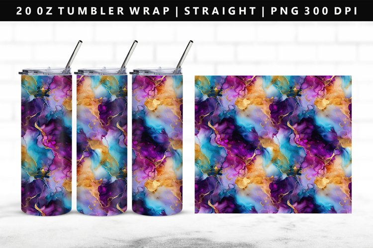 Alcohol Ink Tumbler Wrap Image 5