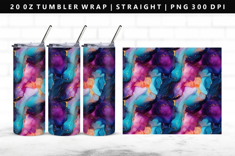 Alcohol Ink Tumbler Wrap Image 13