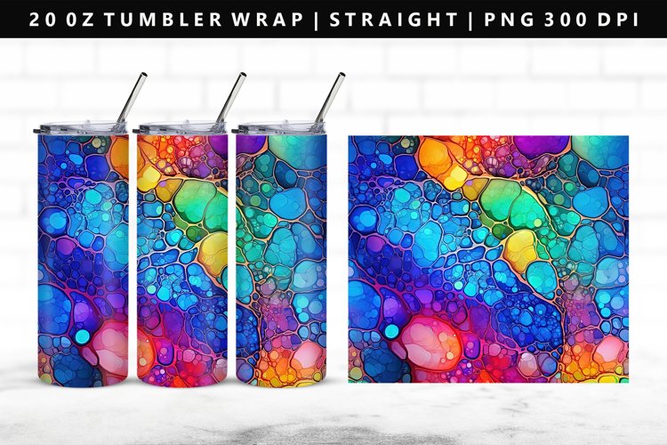 Alcohol Ink Tumbler Wrap Image 14